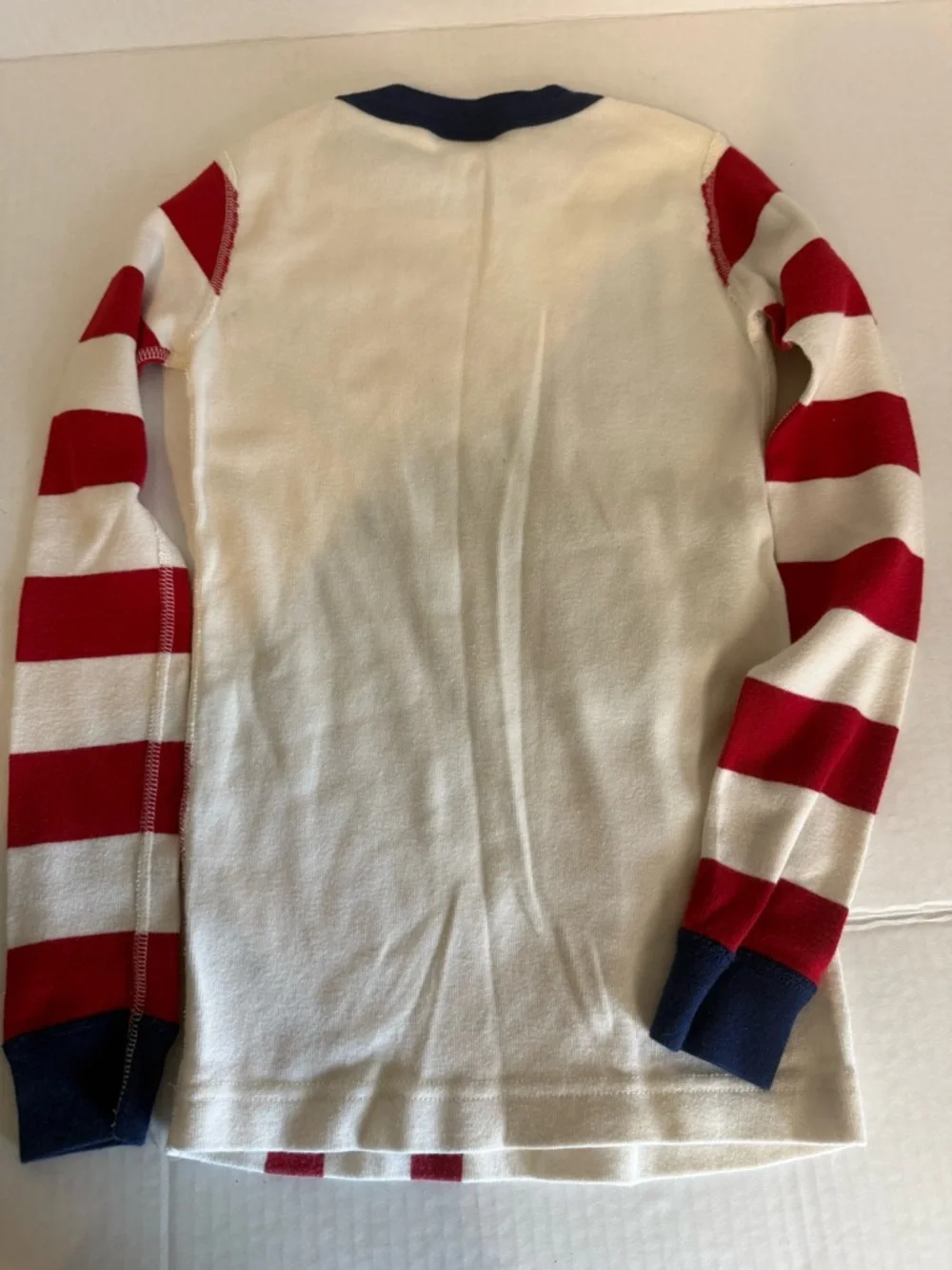 Hanna Andersson Red and Cream‎ Striped Kids Pajama Top